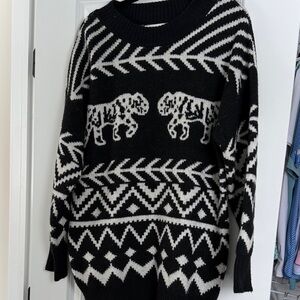 Primark Cares Fair Isle Tiger Knit Sweater - Size S